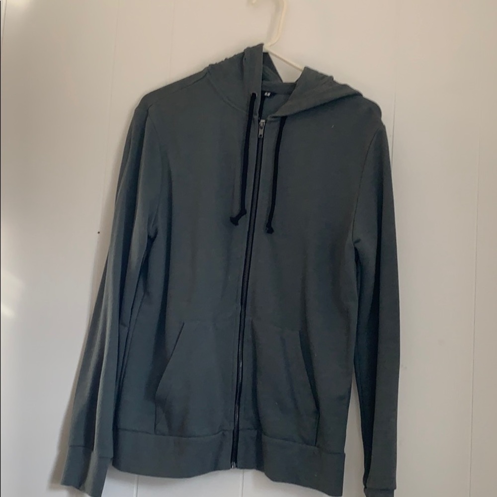Dark green zip up hoodie